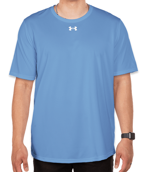 Under Armour Team Tech Recycled Performance Shirt in Carolina Blue / White