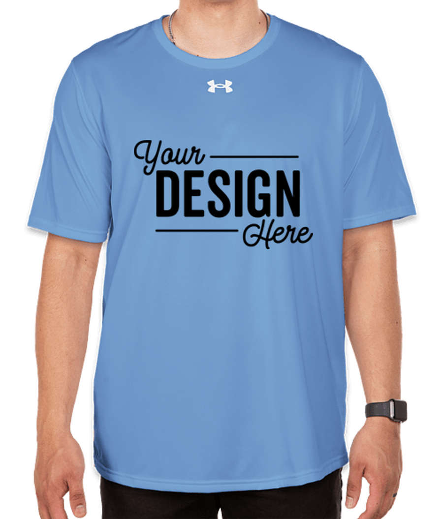 Under Armour Team Tech Recycled Performance Shirt in Carolina Blue / White