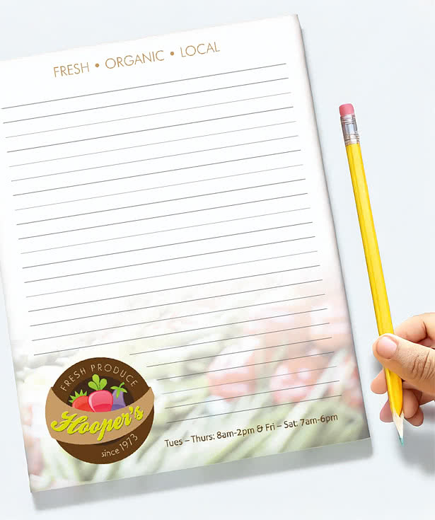 Full Color Souvenir 8.5" x 11" Scratch Pad - 50 sheets/pad (Case of 500)