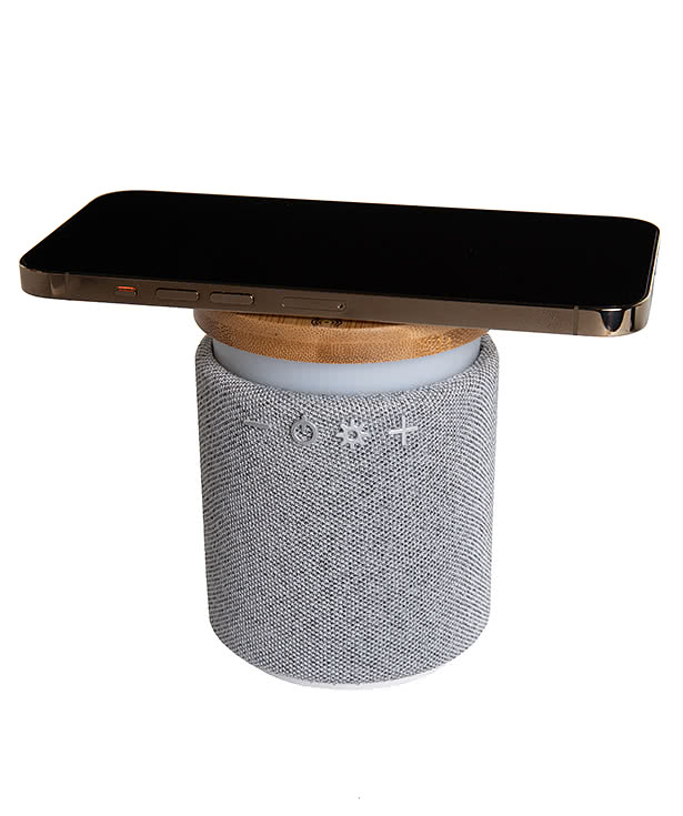 Laser Engraved Ultra Sound Bluetooth Speaker and 5W Wireless Charger