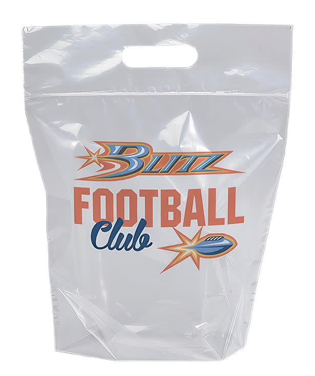 Full Color Zip-Close Plastic Handle Bag