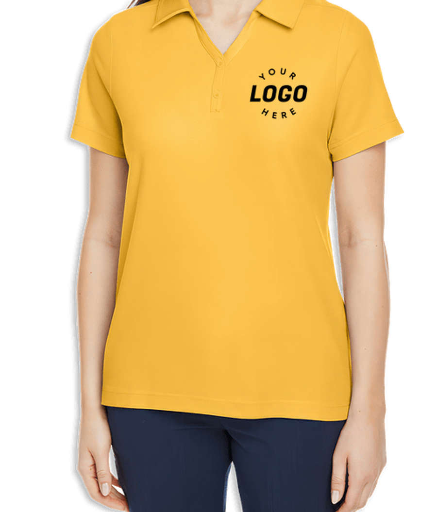 Core 365 Women's Fusion ChromaSoft Performance Pique Polo - Printed in Campus Gold