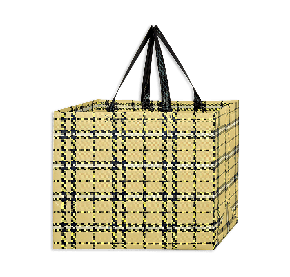 Soho Tartan Laminated Non-Woven Shopper Tote Bag-default