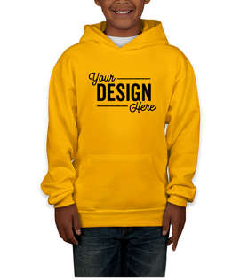 Hanes Youth EcoSmart 50/50 Pullover Hoodie - Color: Gold
