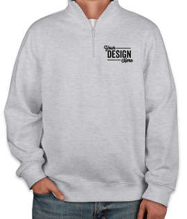 Sport-Tek Premium Quarter Zip Sweatshirt - Embroidered - Color: Athletic Heather