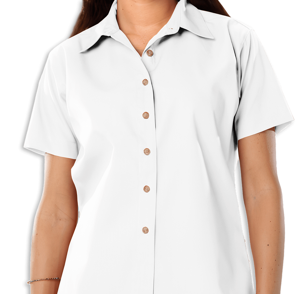 Blue Generation Women's Scotchgard Treated Twill Short Sleeve Dress Shirt-default