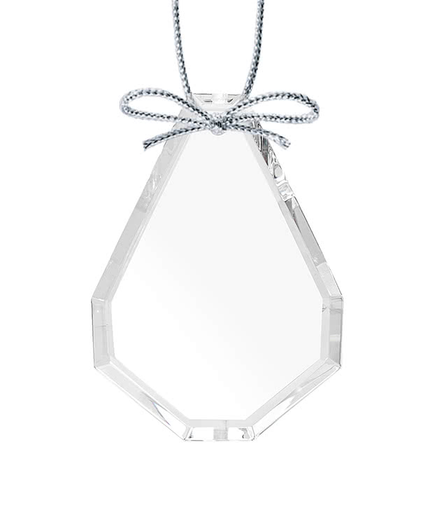 Optical Crystal Teardrop Ornament