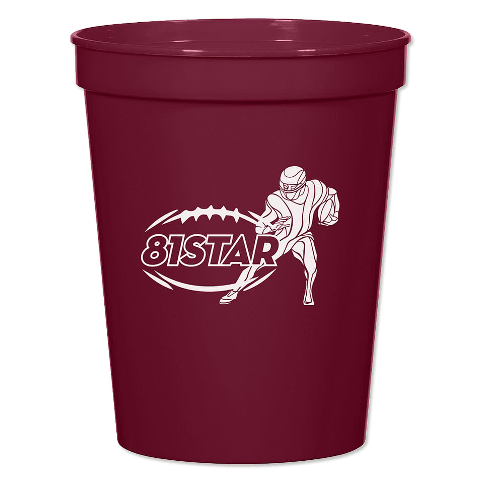 16 oz. Big Game Plastic Stadium Cup (Case of 500)