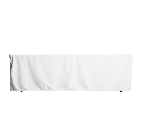 Full Color 8' Fitted Throw Tablecloth in White