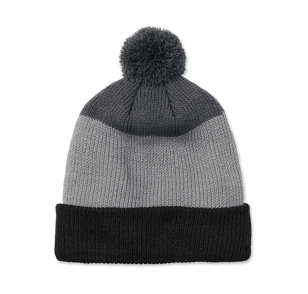 Port Authority Cozy Striped Pom Pom Beanie-default