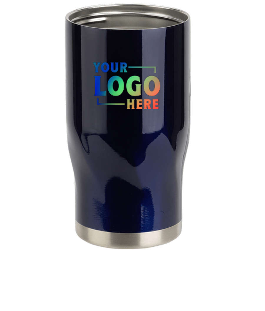 Full Color 12 oz. Vortex 4-in-1 Stainless Steel Can Cooler & Tumbler in Navy Blue