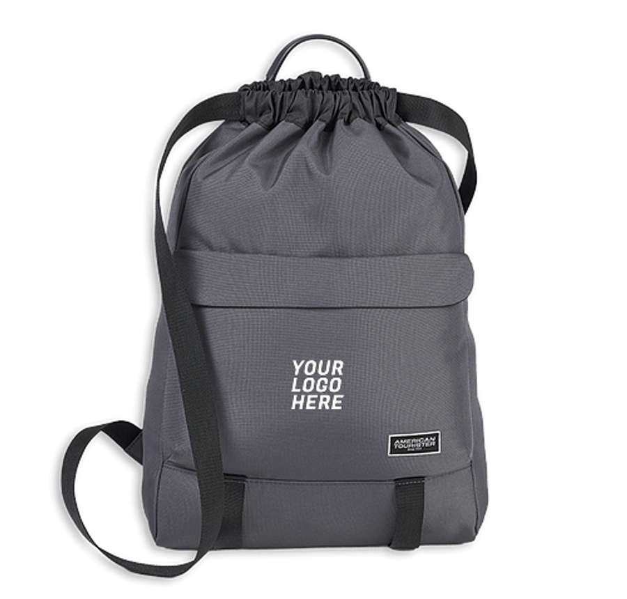 American Tourister Embark Cinch Backpack in Gunite