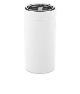 12 oz. Sherpa Vacuum Tumbler and Slim Can Insulator - Color: White