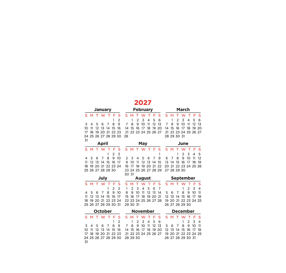 3.5 in. x 6 in. Calendar Square Corner Magnet -default