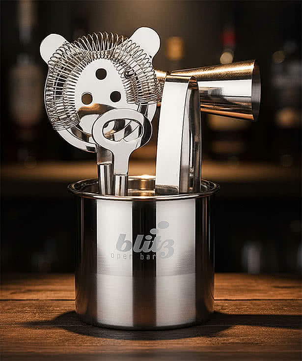 Laser Engraved Catania 5 Piece Bar Tool Set