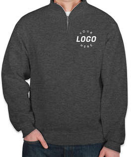 Jerzees Nublend Quarter Zip Sweatshirt - Color: Black Heather