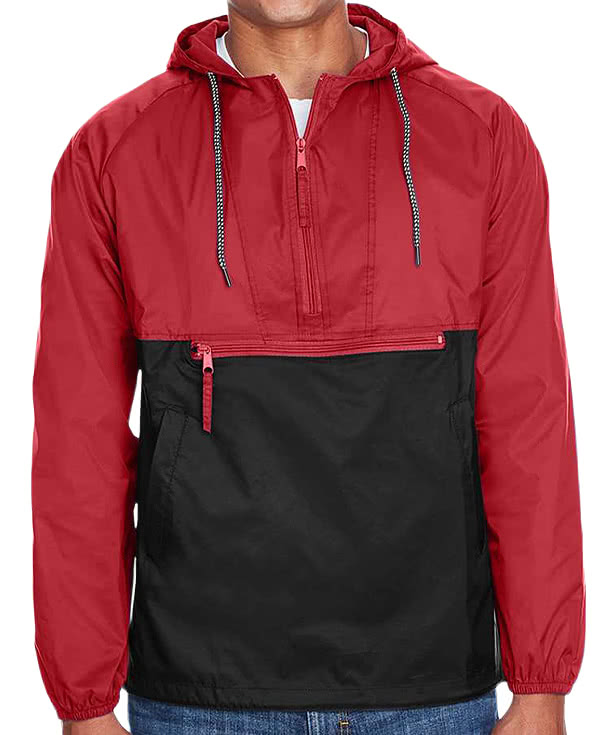 Harriton Packable Hooded Windbreaker Jacket