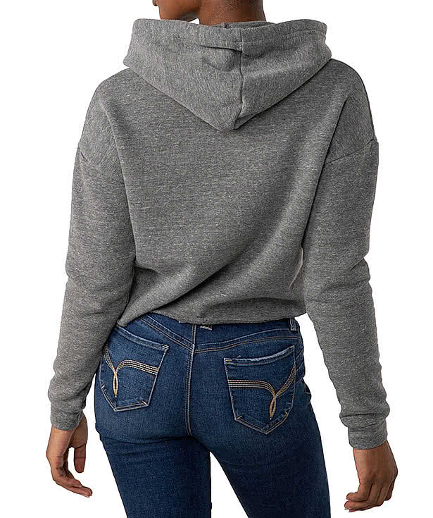 Royal Apparel Women's USA-Made Eco Tri-Blend Cropped Hoodie