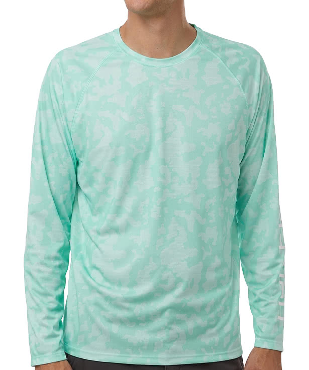 HUK LoPro Running Lakes UPF 50+ Long Sleeve Performance Shirt