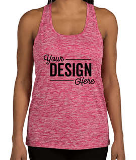 Sport-Tek Women's Electric Heather Racerback Tank - Color: Power Pink Electric