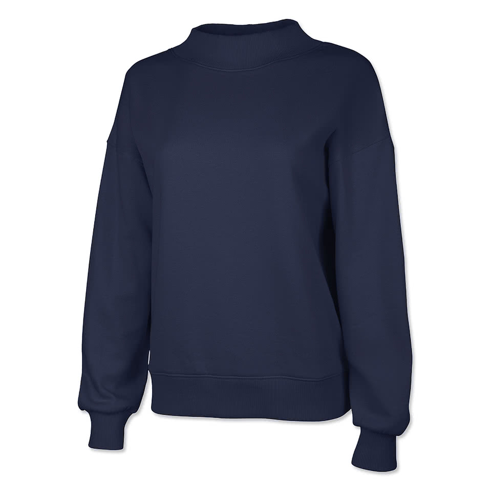 Charles River Women's Willow Recycled Mock-Neck Sweatshirt