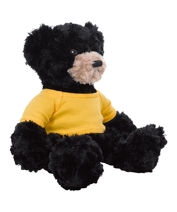 Full Color 10" Black Dexter Bear Plush Animal