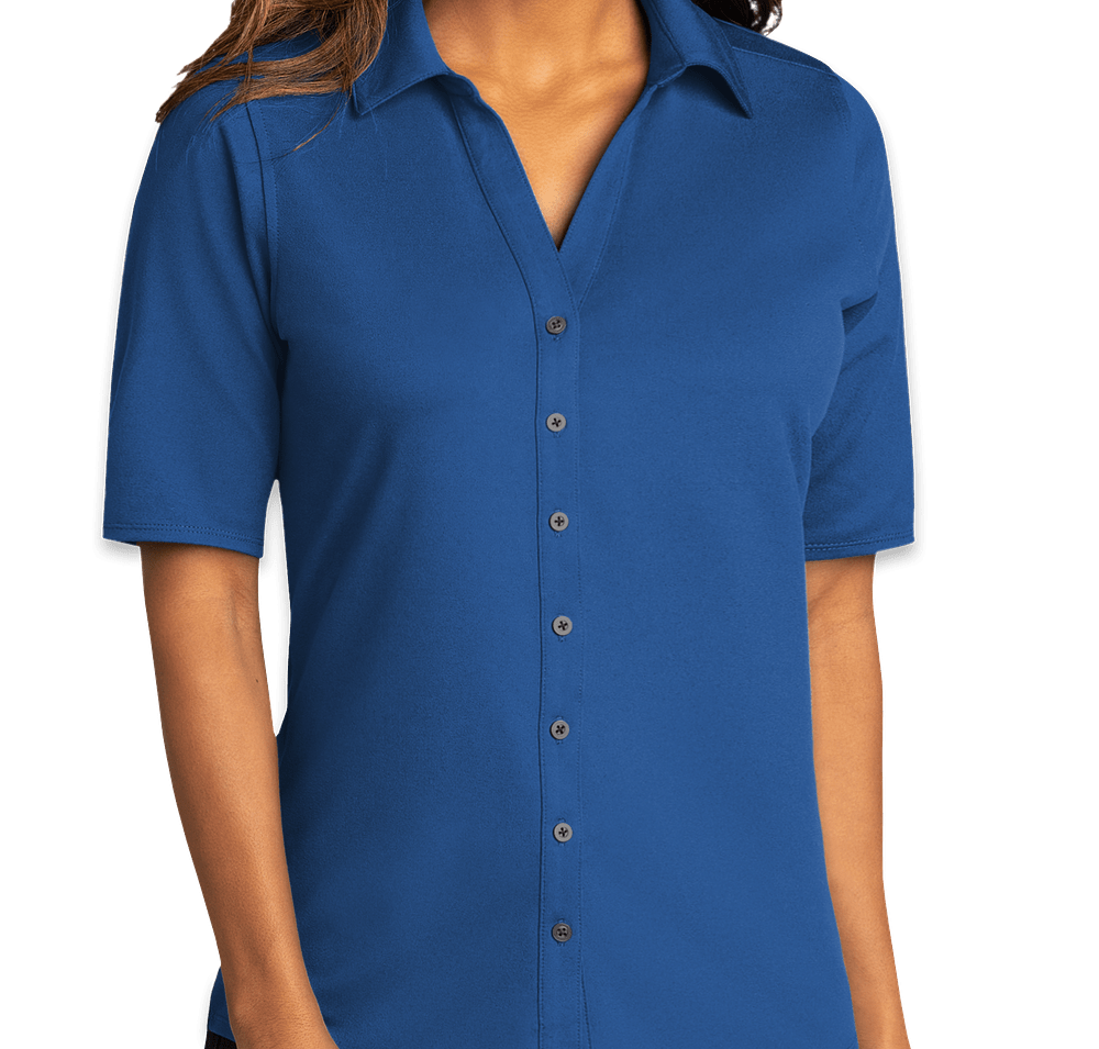 Port Authority Women's City Stretch Buttoned Performance Polo-default