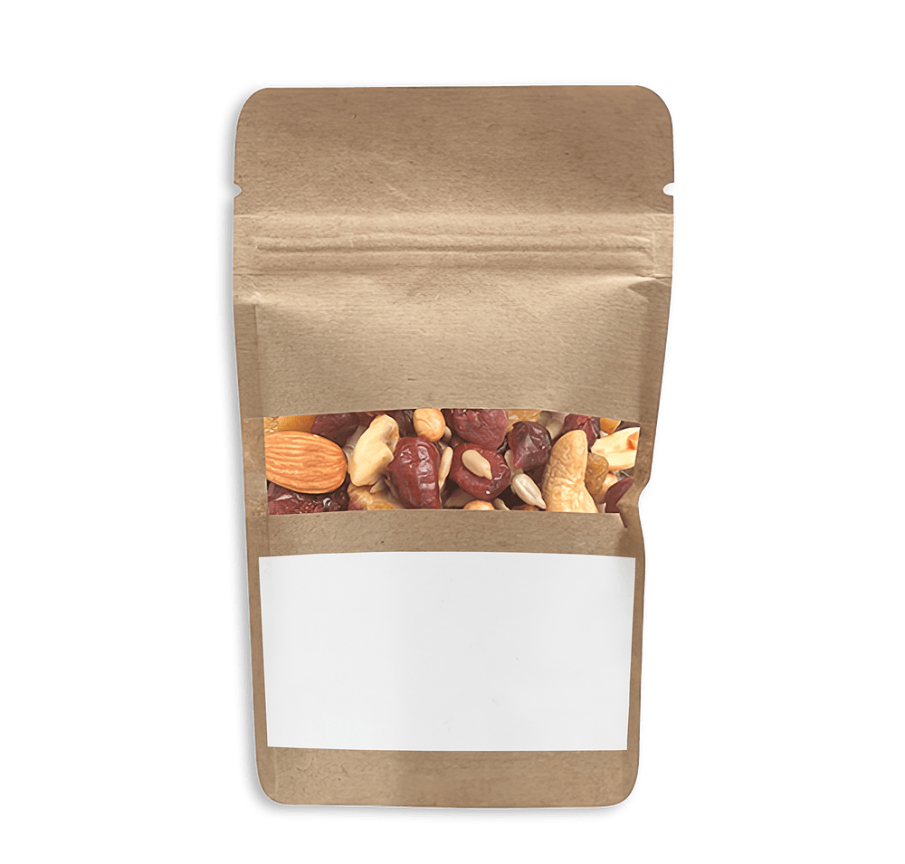 Full Color Kraft Resealable Snack Bag with Fitness Trail Mix-default