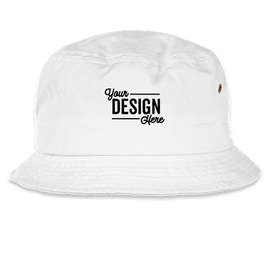 Mega Cap Pigment Dyed Twill Washed Bucket Hat - Color: White