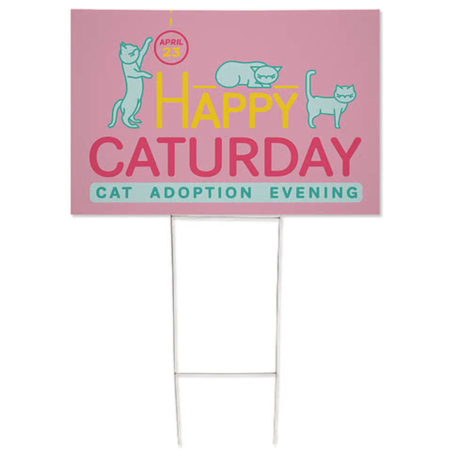 Full Color 24" x 18" Single Sided Plastic Sign Kit in Maroon