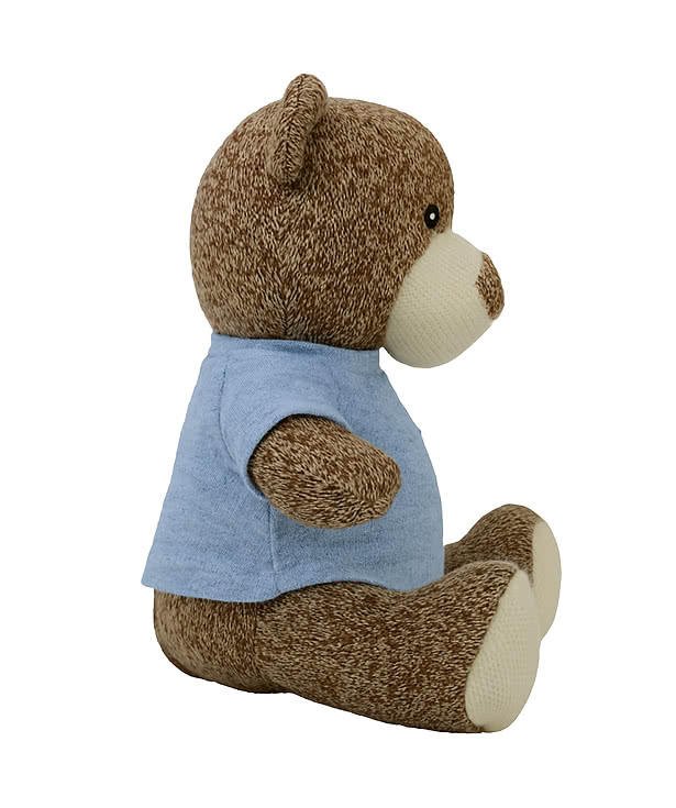 Full Color Knitted 7.5" Brown Bear Plush Animal