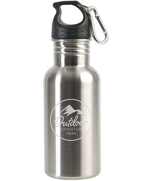 17 oz. Stainless Steel Adventure Water Bottle with Carabiner