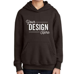 Port & Company Youth Core Pullover Hoodie - Color: Dark Chocolate Brown