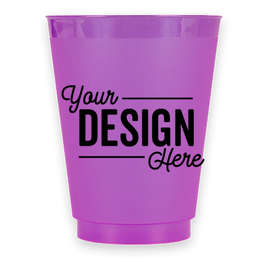 16 oz. Frosted Plastic Stadium Cup - Color: Purple