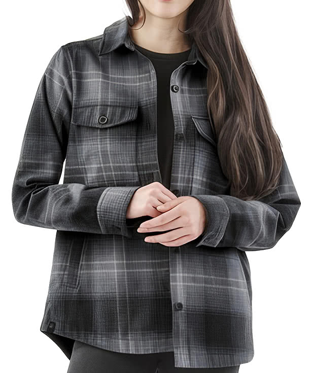 Stormtech Women's Highland Recycled Plaid Shirt Jacket