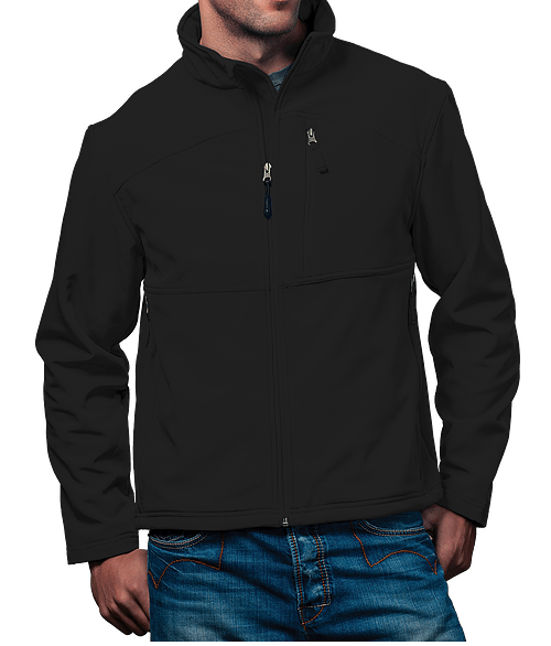Fossa Apparel Downtown Stretch Soft Shell Jacket in Black