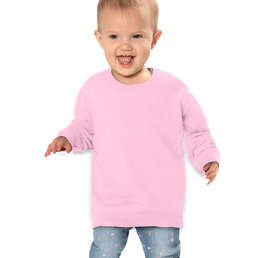 Rabbit Skins Toddler Fleece Crewneck Sweatshirt - Color: Pink