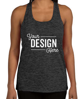 Sport-Tek Women's Electric Heather Racerback Tank - Color: Grey Black Electric