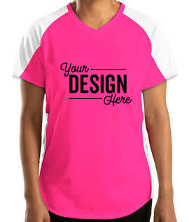 Augusta Women's Cutter Jersey - Color: Power Pink / White
