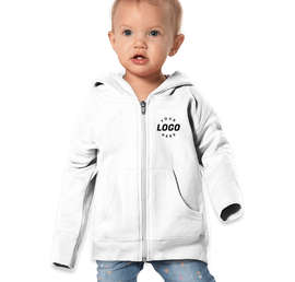 Rabbit Skins Toddler Fleece Zip Hoodie - Color: White