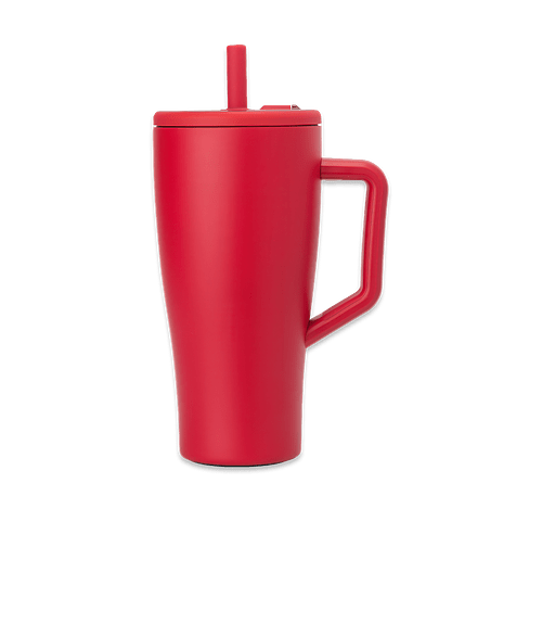 BruMate Laser Engraved 30 oz. Era Tumbler with Straw in Matte Red