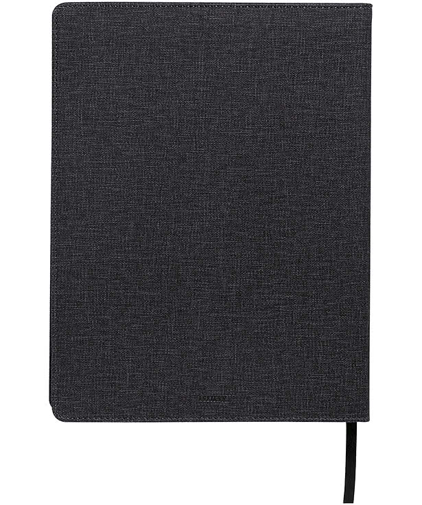 Debossed Leeman Baxter Refillable Hard Cover Journal with Front Pocket 