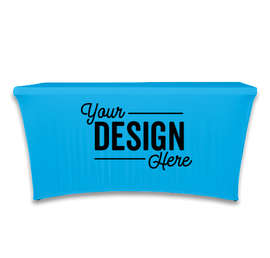 Full Color 6' Stretch Tablecloth - Color: Columbia Blue