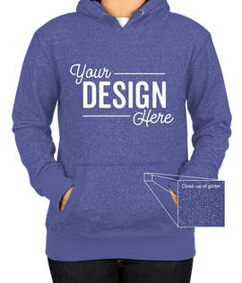 J. America Women's Glitter Pullover Hoodie - Color: Royal