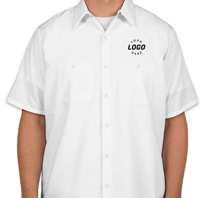RED KAP Short Sleeve Industrial Work Shirts 20 COLORS Custom Uniform Shirt  Embroidered Logos Available 