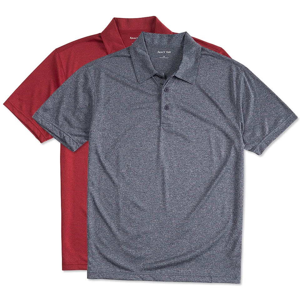 Sport-Tek Heather Contender Performance Polo - Embroidered
