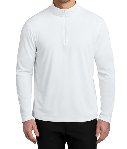 Port Authority Wearever Performance Pique Quarter Zip Performance Shirt in White