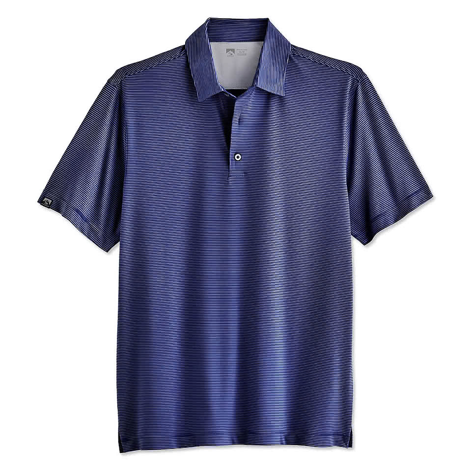 Storm Creek Optimist Microstripe Performance Polo - Printed