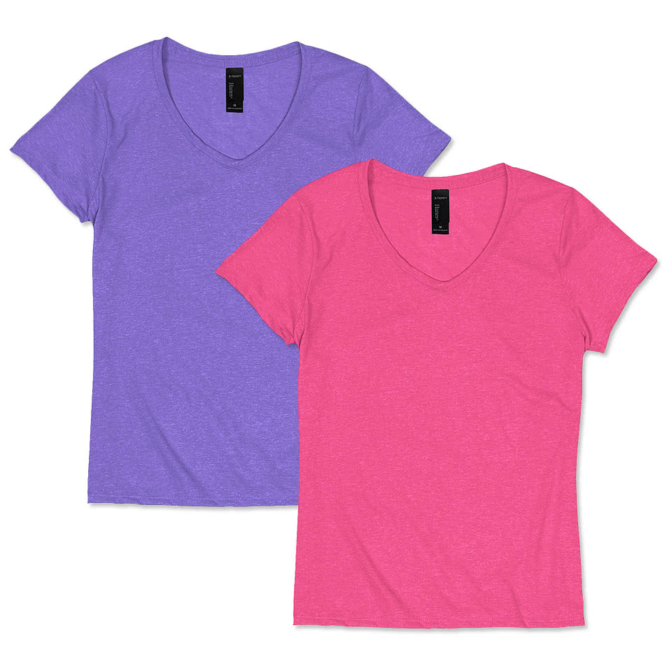 Hanes Women's Perfect-T Tri-Blend V-Neck T-shirt