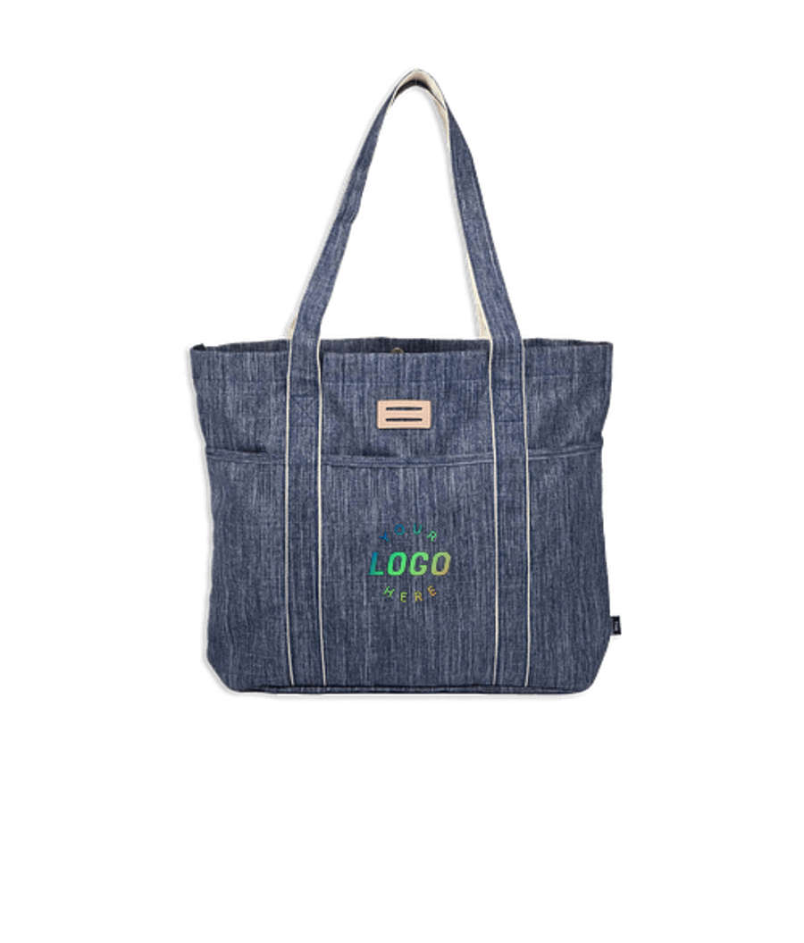 The Goods Recycled Carry All Tote Bag in Heather Navy
